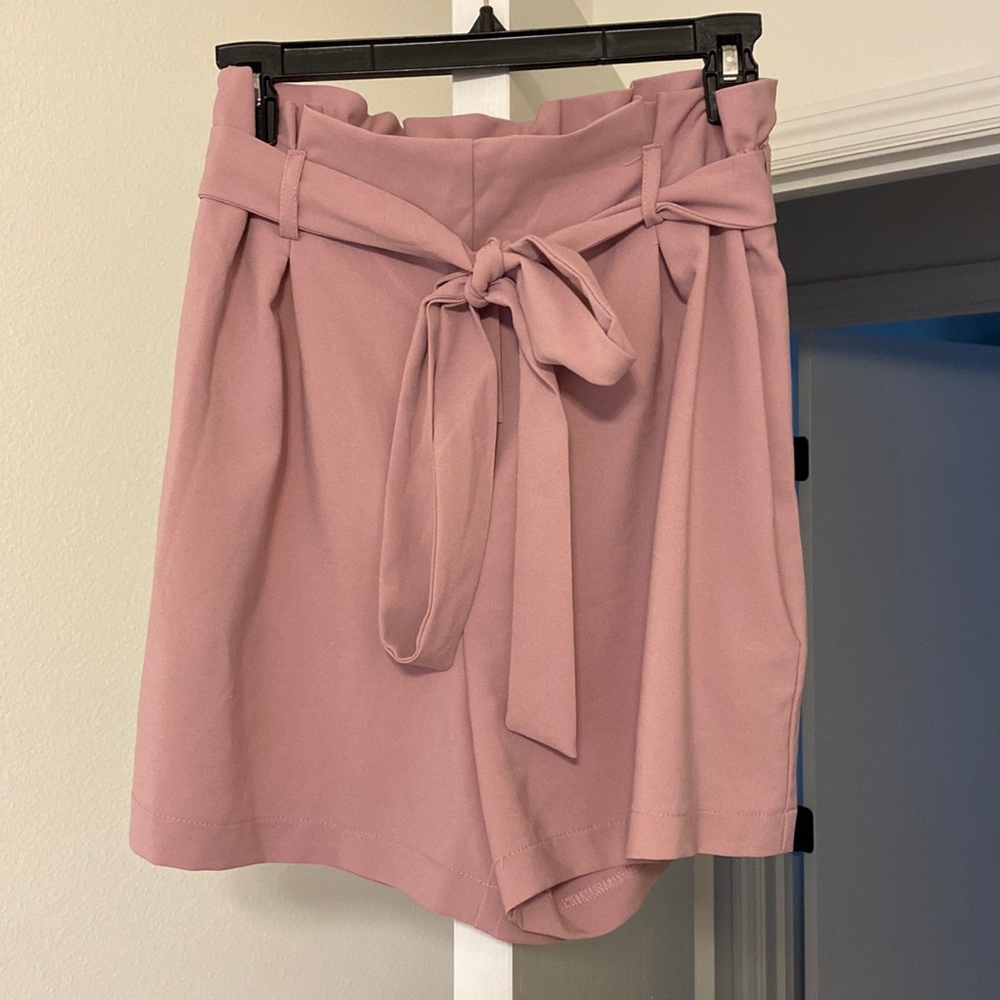 Lavender high waisted shorts